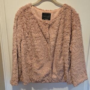 Sanctuary Faux Fur Sequin Jacket XL